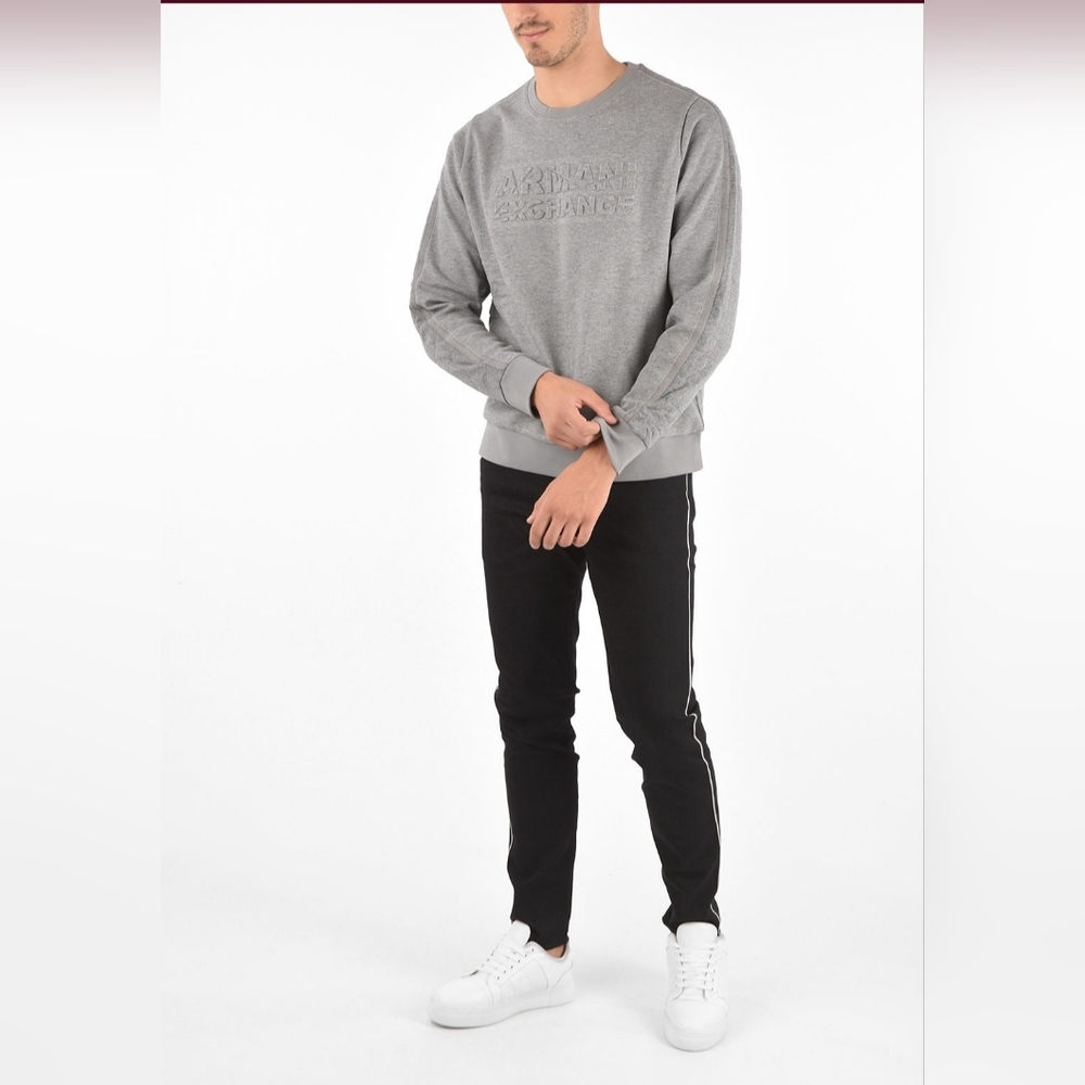 Armani Exchange Quilted Crewneck Sweatshirt - Picture 2 of 11